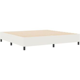 vidaXL Cama Tipo Box Spring Crema 200 X 200 Cm Telas De Pana Vidaxl