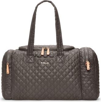 MZ Wallace Metro Team III Quilted Nylon Duffle Bag in Magnet at Nordstrom