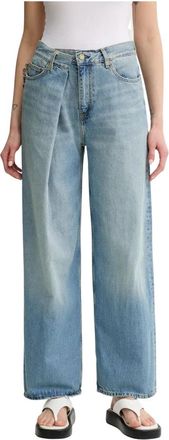 Won Hundred Relaxed High Waist Jeans - Dames - Regular Fit Jeans - Blauw - W27 L32 - Katoen - Jeans