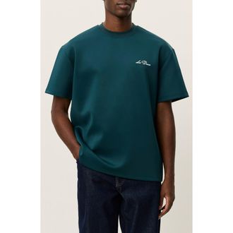 Les Deux Ballier Crew T-Shirt in Sea Moss Green at Nordstrom, Size Small
