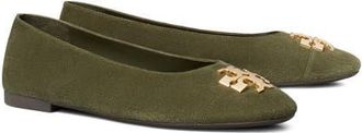 Tory Burch Charlie Cap Toe Ballet Flat in Leccio/gold at Nordstrom, Size 7.5