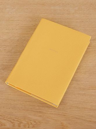Smythson Taccuino In Pelle Testurizzata Recipes Panama Soho - Giallo