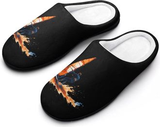 Generic Windsurfing Windsurfer Splashing Slippers Men Winter Warm Cotton Anti-Slip Indoor Slip-Ons House Shoes