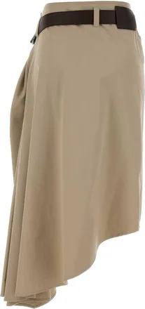 Loewe Beige Exterior: Cotton Silk Gonne Skirt