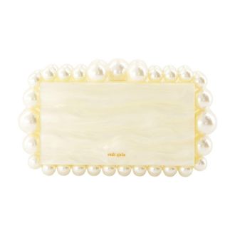 Cult Gaia Womens Eos Clutch Ivory Acrylic