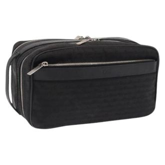 Dior Pre-owned Canvas Clutch Bag - Dames - Pre-owned - Zwart - Maat: ONE Size Leer