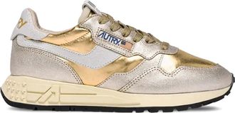 Autry Reelwind Low metallic leren sneakers - Goud