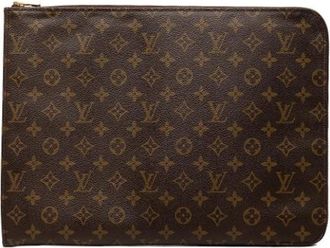 Louis Vuitton Pre-owned Poche Documents Portfolio - Dames - Vintage Clutch - Bruin - ONE Size - Leer - Vintage