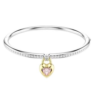 Swarovski Idyllia Mixed Cuts Heart Bangle, Size L