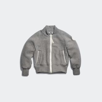 Canada Goose Sierra Fleece Bomber White Disc (Women, Greige, XS)