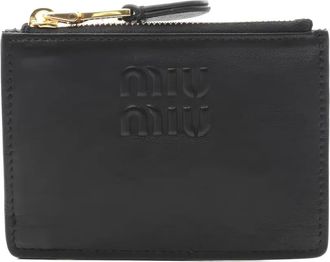 Miu Miu 2020s pasjeshouder van nappa leer - Zwart