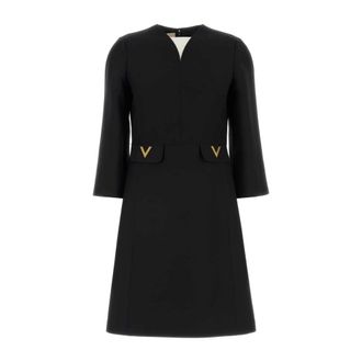 Valentino Garavani Crepe Couture Short Dress - female - Valentino Garavani - Short Dresses - Black - S - Dresses