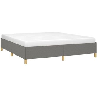 vidaXL Cama Sin Colch&oacute;n De Tela Gris Oscuro 180x200 Cm Vidaxl