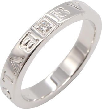 Bulgari Silver White Gold (18K) Band Ring (Pre-Owned)