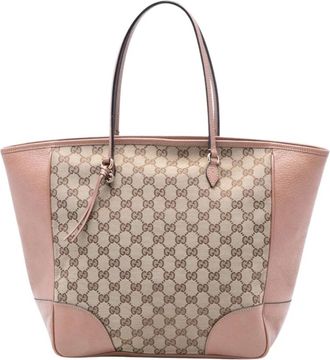 Gucci Pre-owned Tote Bags, female, Pink, Size: ONE SIZE Pre-owned Canvas Tote Bag