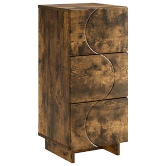 vidaXL Aparador Roble Ahumado 33,5 X 34,5 X 75 Cm Madera De Ingenier&iacute;a Vidaxl