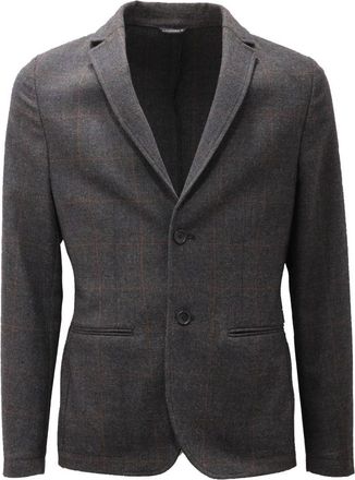Daniele Alessandrini Geruite jas in grijs - Heren - Blazers - Grijs - L - Jassen