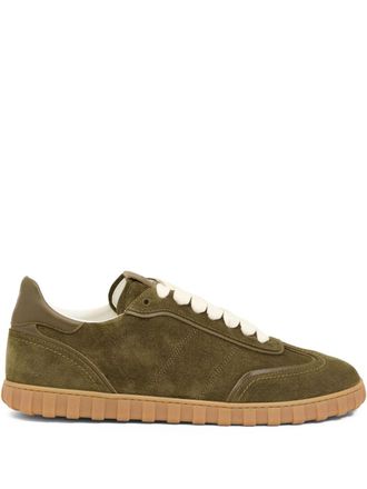 Ami Olive Green Suede Low-Top Sneakers