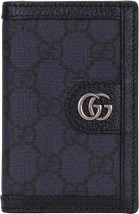 Gucci Bi-fold Portemonnee - Heren - Portefeuilles - Blauw - ONE Size - Leer - Accessoires
