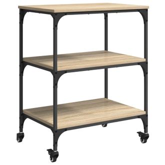vidaXL Carro De Cocina Roble Sonoma 60 X 41 X 76 Cm Vidaxl