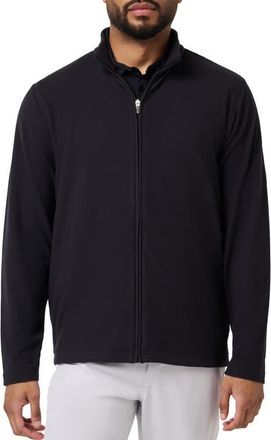 Travis Mathew Peak Fleece Full Zip Sweatshirt in Black at Nordstrom, Size Xx-Large