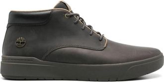 Timberland Grijze Sneakers Amandel Teen Rubberen Zool - Heren - Sneakers - Grijs - 41 EU - Leer - Schoenen
