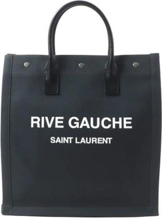 Saint Laurent Pre-owned Vintage Tote Bag - Heren - Vintage Shopper - Zwart - ONE Size - Leer - Vintage