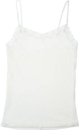 Uwila Warrior Soft Silk Lace Trim Camisole in Winter White at Nordstrom, Size Xx-Large