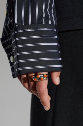 Marni Brass Ring, Womens, Silver