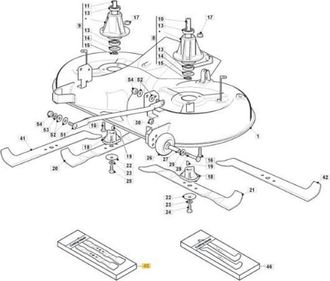 OEM Cuchilla Acabadora Stiga 102cm Original Stiga - 1134-9227-01