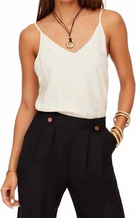 Fifteen Twenty Carys Silk Camisole In Ecru