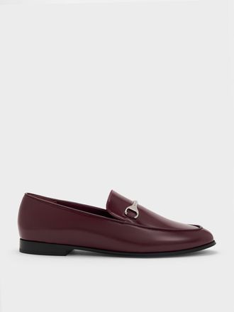 Charles & Keith Leslie Metallic-Accent Loafers