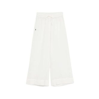 Polo Ralph Lauren Wide Trousers, female, White, Size: XS Pant Cover Up