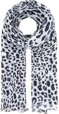 Zwillingsherz Schal ZWILLINGSHERZ Leo, Damen, schwarz, Web, Obermaterial: 100% Polyester, Modet&uuml;cher Schal, Leo-Muster, leichter Stoff