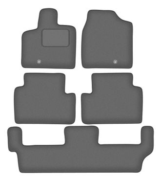 OEM Alfombrillas De Grafito Para Chrysler Grand Voyager V 7 Plazas (2008-2016)