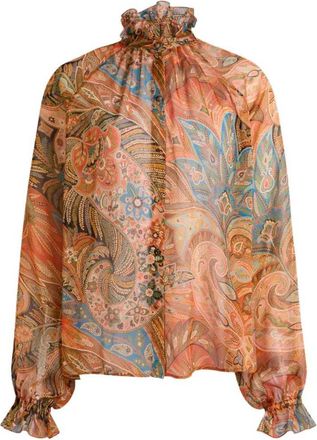 Etro Etro R&uuml;schen-Paisley-Hemd