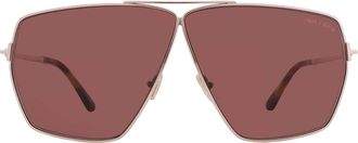 Tom Ford Stella Brown Pilot Ladies Sunglasses FT1185 28E 67