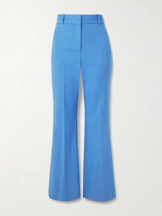 Veronica Beard Pantaloni Svasati In Twill Melvin - Blu