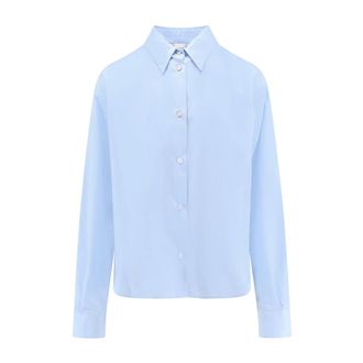 Aspesi Dames, Blouses & Shirts, Blauw, Maat: M Katoen