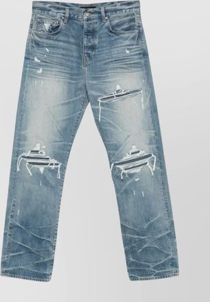 Amiri straight-leg distressed jeans belt loops