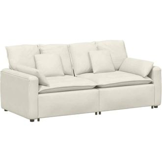 vidaXL Vidaxl - Divano Modulare con Cuscini Crema