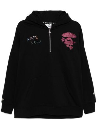 Aape By A Bathing Ape sequin-embellishment hoodie - Black