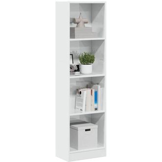 vidaXL Libreria Bianco Lucido 40x24x143 cm in Legno Multistrato - Vidaxl