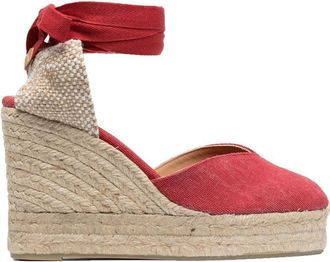 Castaner Chiara wedge espadrilles - women - Fabric/Jute/Fabric/Rubber/Calf Leather - 36 - Red