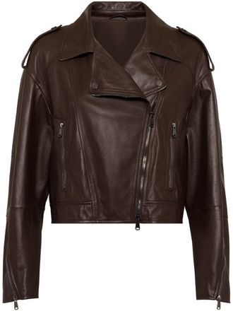 Brunello Cucinelli Jack met vlakken - Bruin