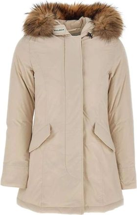 Woolrich Luxury Arctic Raccoon Parka - Dames - Parka Jassen - Beige - M - Leer - Jassen