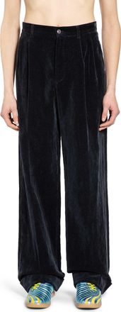 Valentino Washed Cotton Linen Velvet Trousers