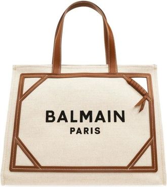 Balmain B-army Logo-embroidered Top Handle Bag