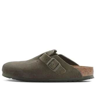 Birkenstock Boston Suede Leather Narrow Fit Thyme 1024714