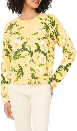 CeCe by Cynthia Steffe Floral Cardigan in Pineapple Slice at Nordstrom Rack, Size X-Small